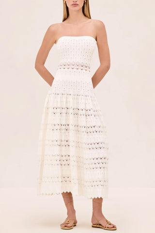 Alexis - Payge Tiered Knit Strapless Dress