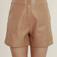 Dolce Cabo - High Waisted Faux Leather Shorts