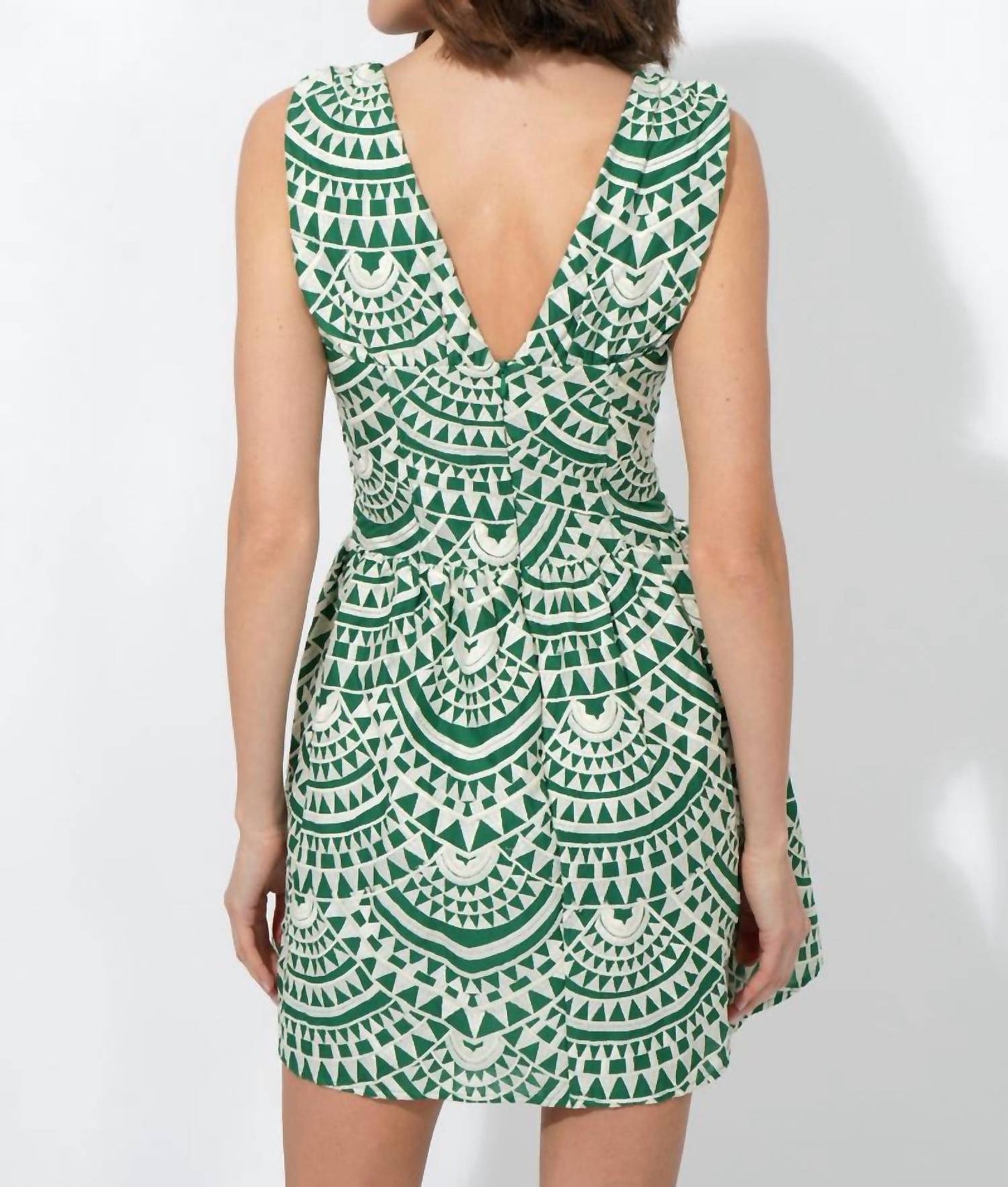 Adelyn Rae - Maris Cotton Crochet Piped Mini Dress