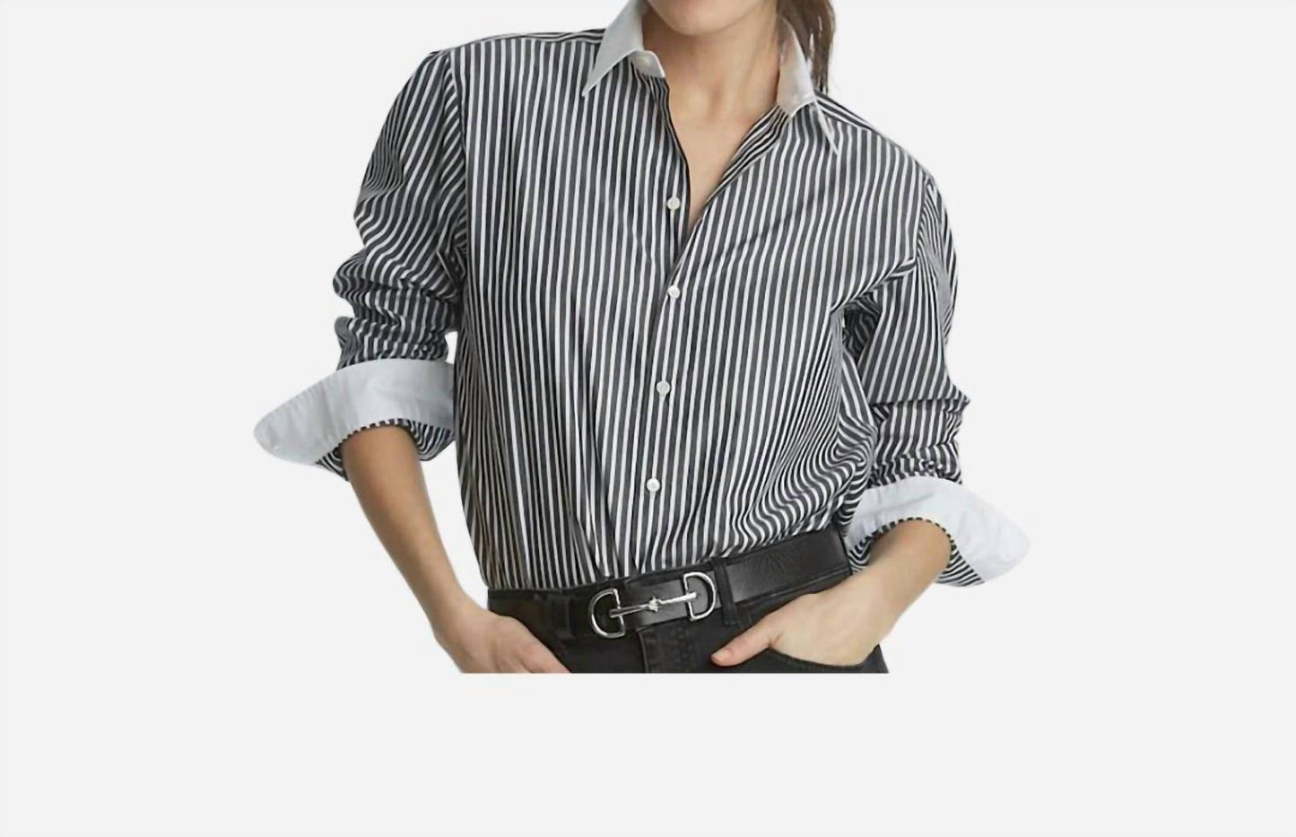 Elliott Lauren - Button Front Striped Shirt