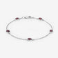 2.25 Carat Genuine Garnet .925 Sterling Silver Bracelet