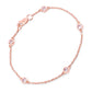 0.45 Carat Genuine Morganite .925 Sterling Silver Bracelet
