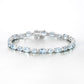 10.06 Carat Genuine Aquamarine .925 Sterling Silver Bracelet