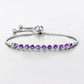 2.64 Carat Genuine Amethyst .925 Sterling Silver Bracelet