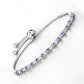 0.91 Carat Genuine Tanzanite .925 Sterling Silver Bracelet