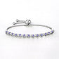 0.91 Carat Genuine Tanzanite .925 Sterling Silver Bracelet