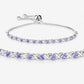 0.91 Carat Genuine Tanzanite .925 Sterling Silver Bracelet