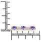 1.56 Carat Genuine Tanzanite and White Diamond .925 Sterling Silver Bracelet
