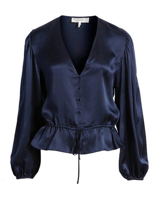 Frame - Cinched V-Neck Blouse