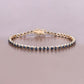 3.13 Carat Genuine Blue Sapphire 14K Yellow Gold Bracelet