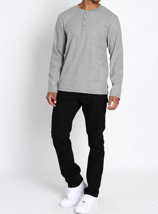 Jachs New York - Henley de manga comprida com waffle escovado