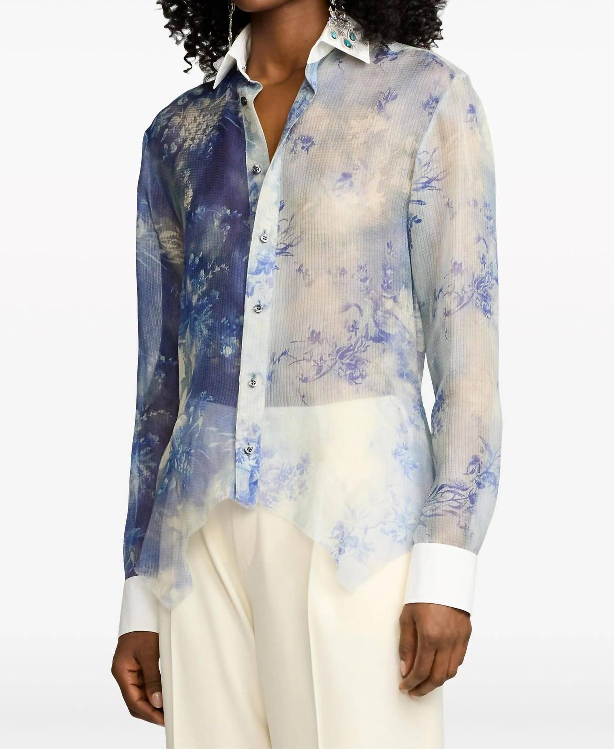 Ralph Lauren - Nancie Gazaar Floral Silk Shirt