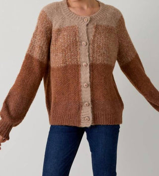 Sunday - Embroidered Button Gradient Cardigan