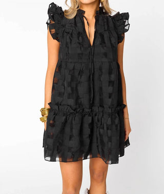 Buddylove - Aubrey Ruffle Shoulder Short Dress
