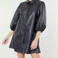 Dolce Cabo - Everywhere Leather Dress with Puff Sleeves