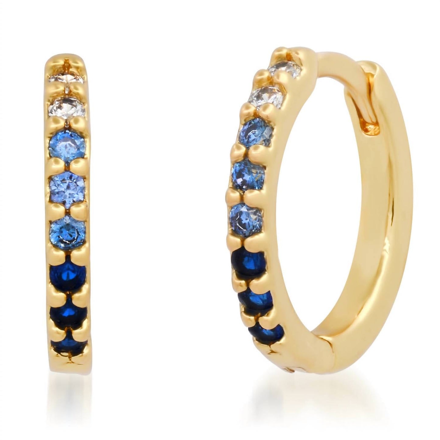 Tai - Women's Pave Huggie Earrings
