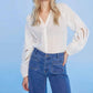 Charlie B - Cotton Button-front Blouse With Embroidery