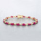 8.00 Carat Genuine Ruby 10K Yellow Gold Bracelet