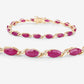8.00 Carat Genuine Ruby 10K Yellow Gold Bracelet