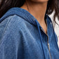 Good American - Jeanius Zip Up Hoodie