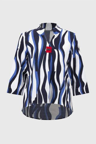 Joseph Ribkoff - Blusa trapézio com estampa abstrata tecida