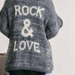 Davi & Dani - Rock & Love Oversized Cardigan With Pockets