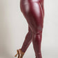 The Curve La - Plus Size Faux Leather High Rise Leggings