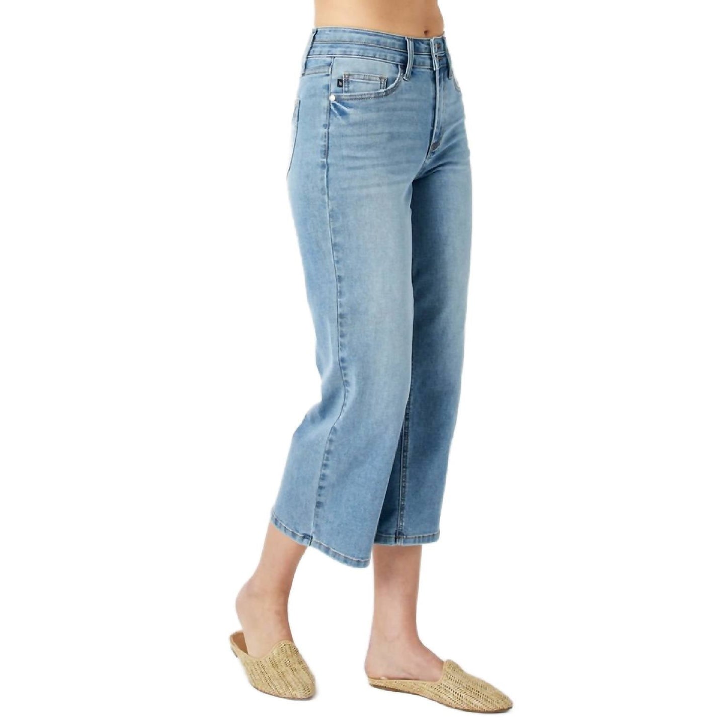 Judy Blue - Wide Leg Cropped Jeans