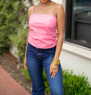 Buddylove - Regata cropped de couro vegano Jolie