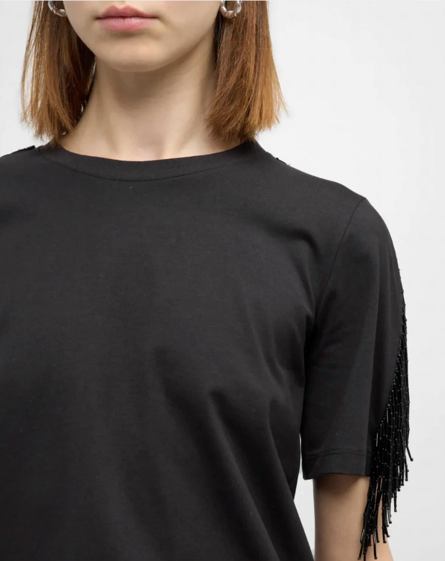 Veronica Beard - Scala Beaded Fringe Top