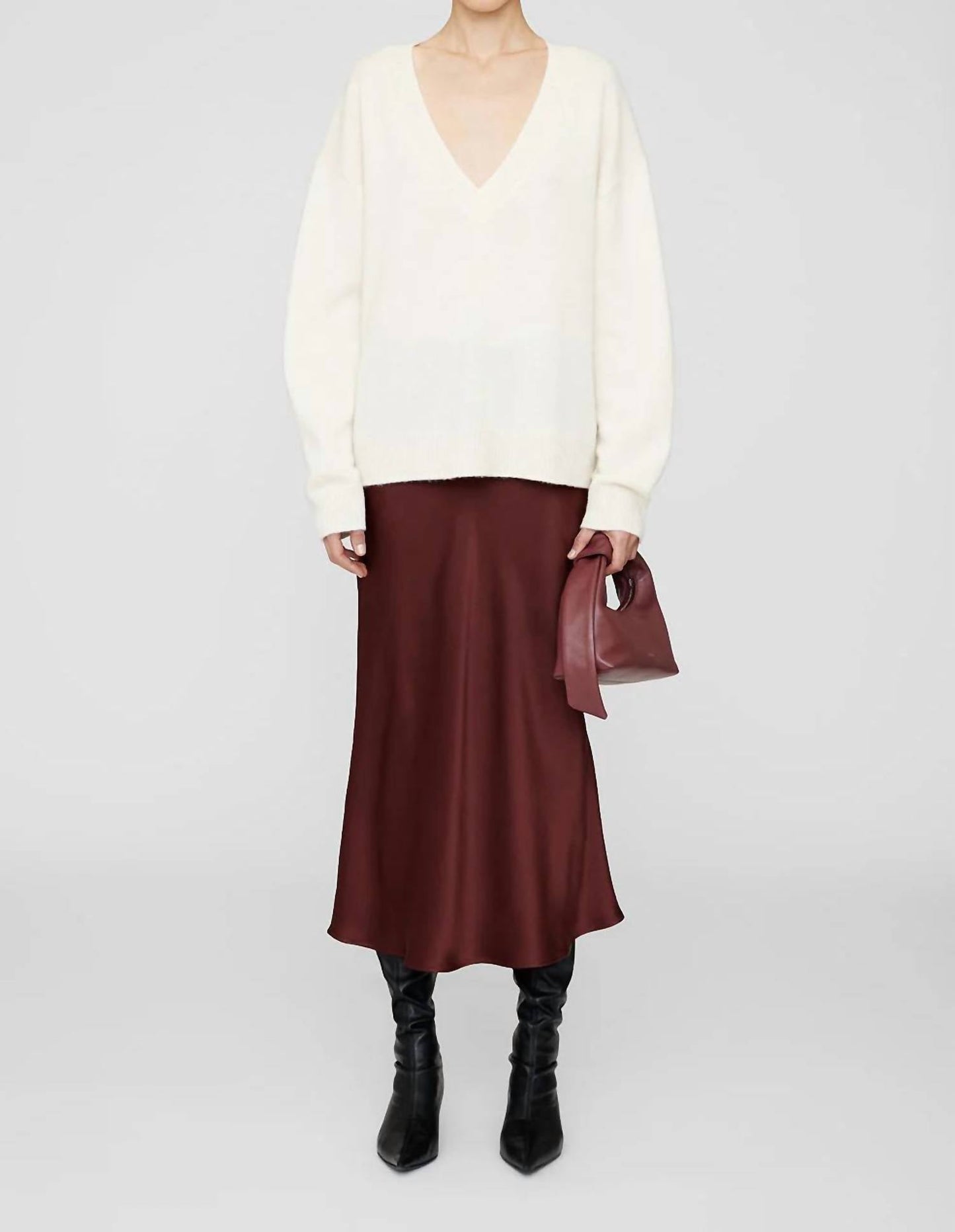 Anine Bing - Bar Silk Midi Skirt