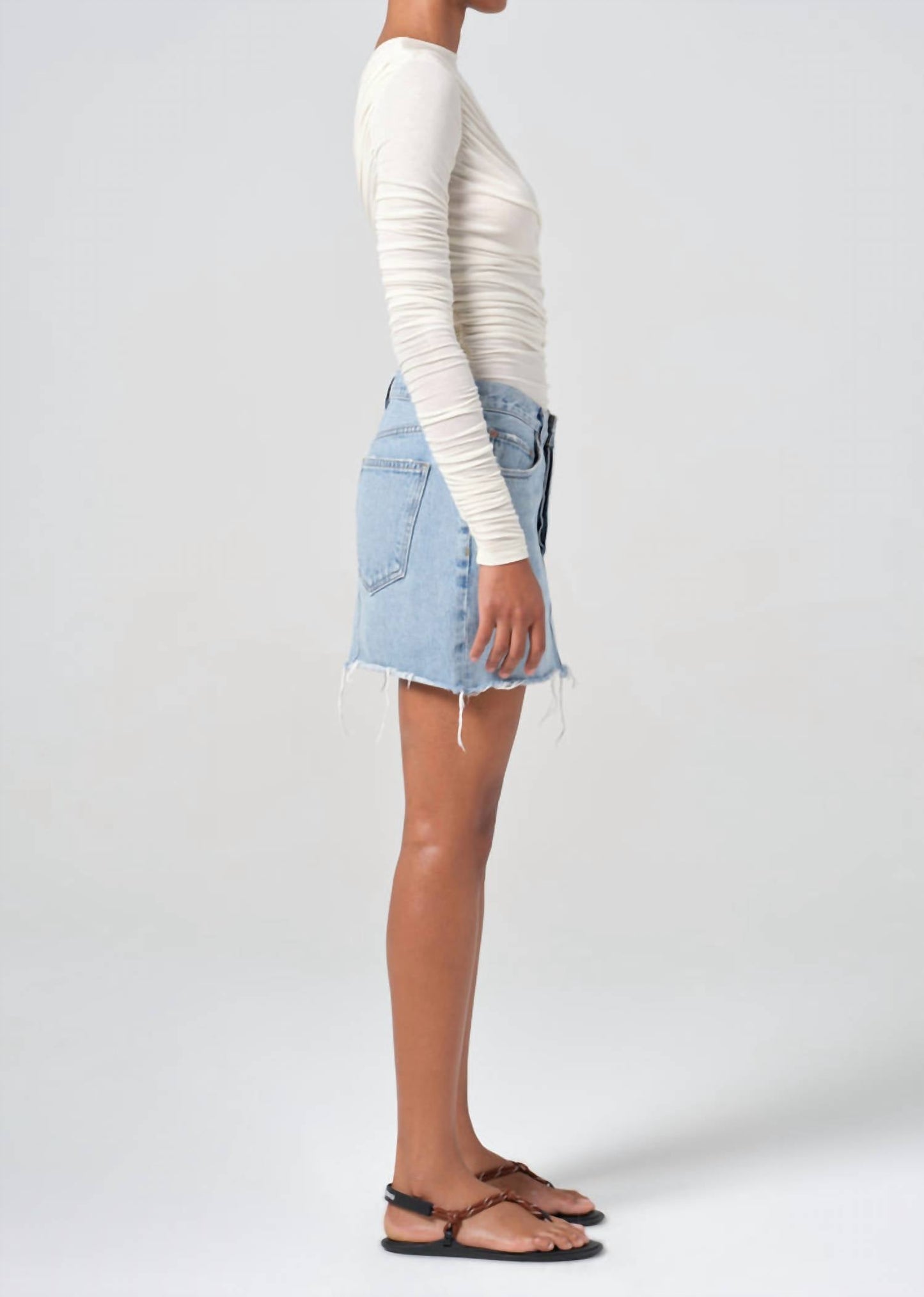 Agolde - Women's V Waist Mini Force Skirt