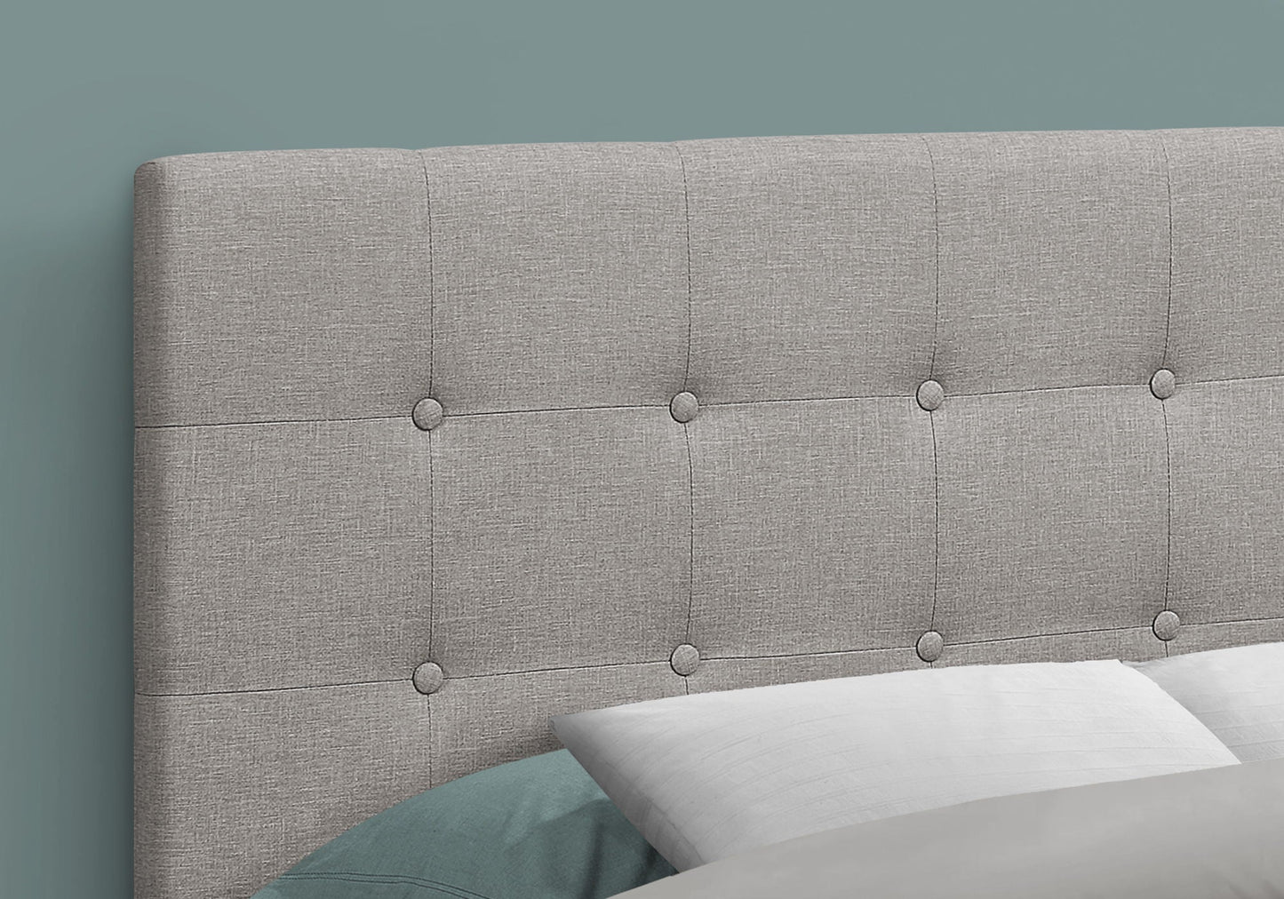 Full Size Upholstered Headboard Only, Transitional - Gray
