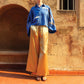 Greek Archaic Kori - Glossy Satin Elastic Waist Pants
