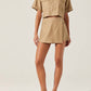 Astr - Deborah Linen Blend Safari Top