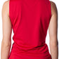 Golftini - Sleeveless Zip Contrast Polo Top