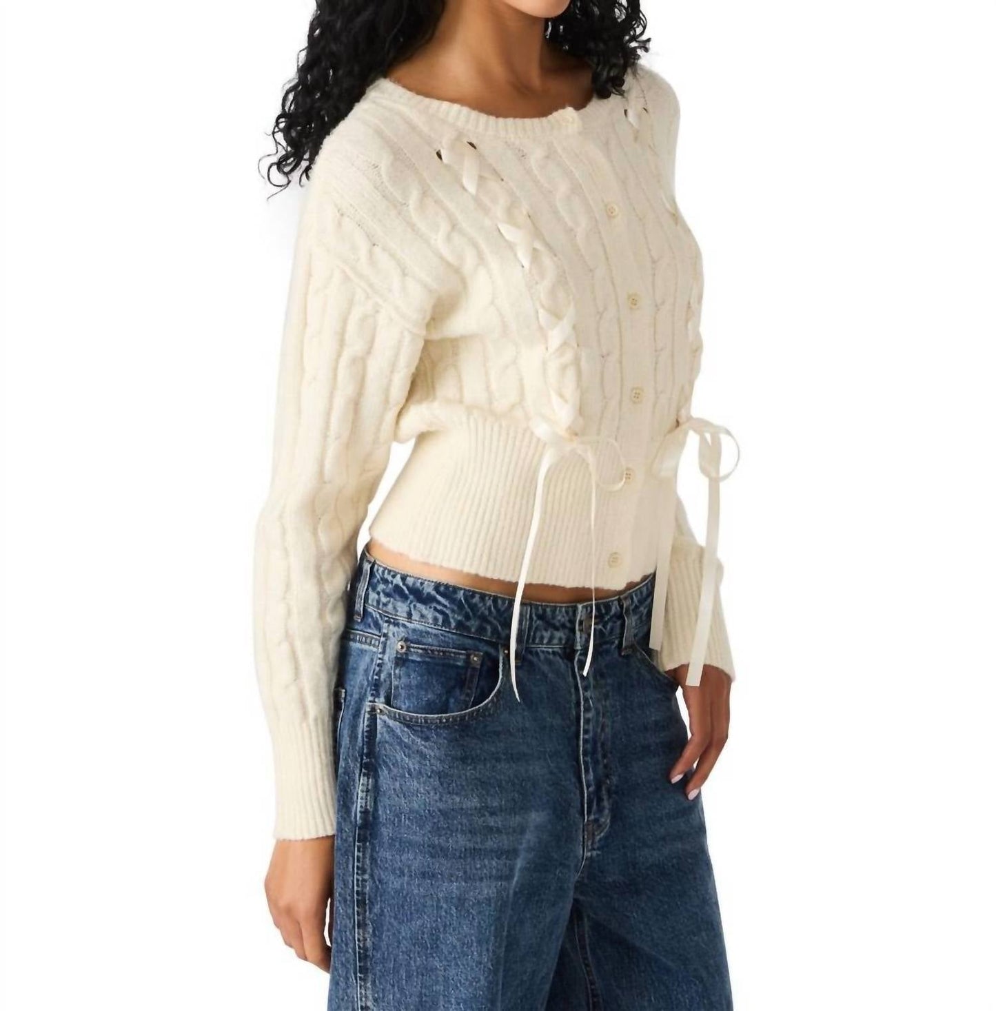 Steve Madden - Saidee Cable Ribbon Cardigan