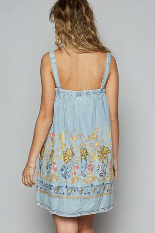 Pol - Vestido Jeans Bordado