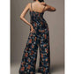 Hutch - Mabel Velvet Burnout Ultra Wide-leg Jumpsuit