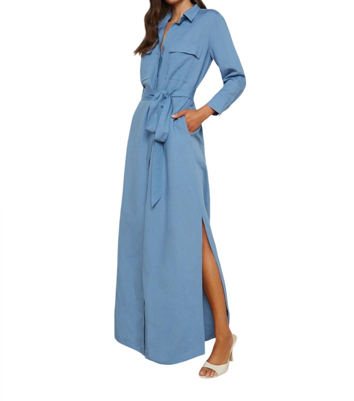 L'Agence - Cameron Long Shirt Dress