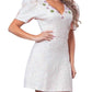 A.Peach - Diana Jewel Neck Mini Jacquard Dress