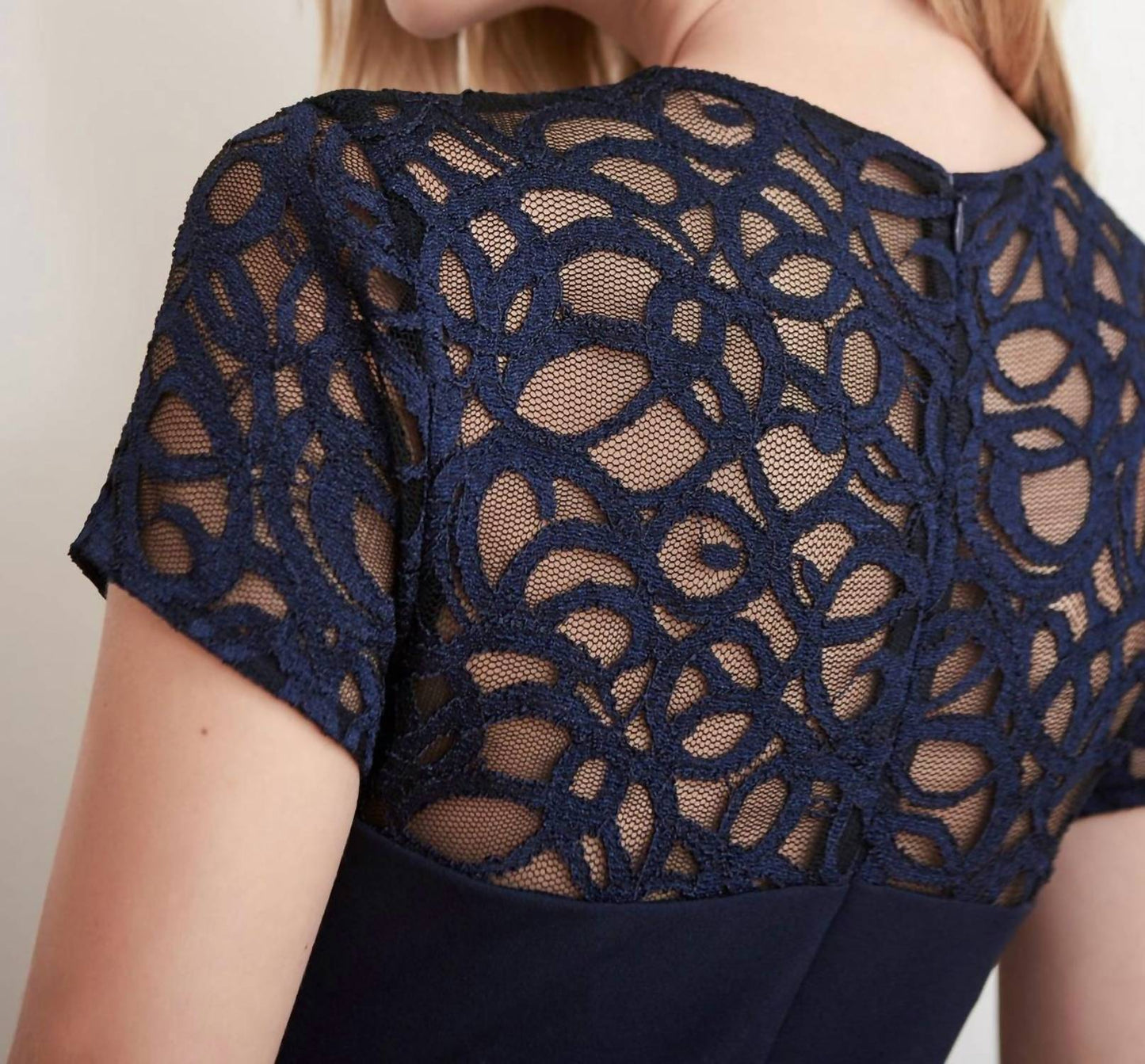 Joseph Ribkoff - Lace Neckline Dress
