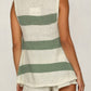 Conjunto de blusa sem mangas com decote em V e shorts com cordão