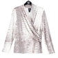 Clara Sun Woo - Shimmer Textile Draped Pleat Top