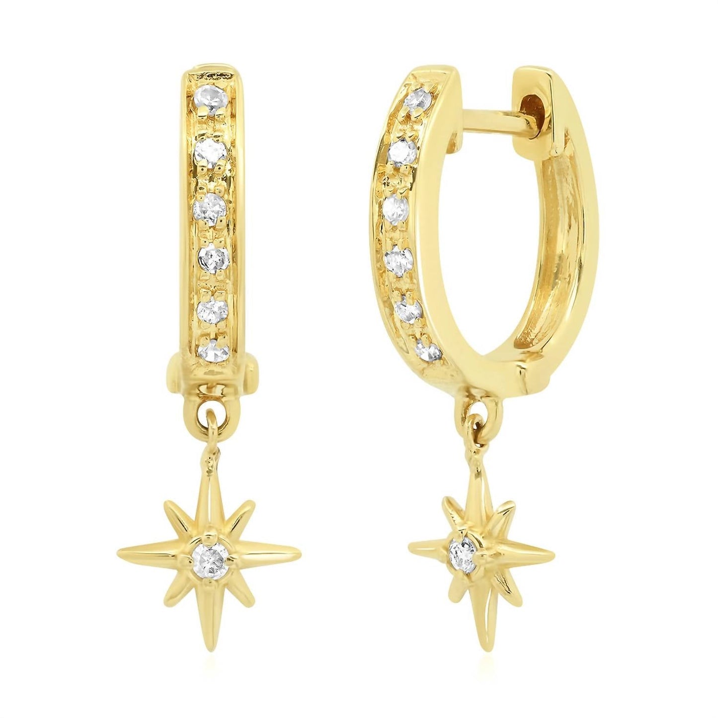 Elliot Young - Women's 14K Pave Huggies Earring