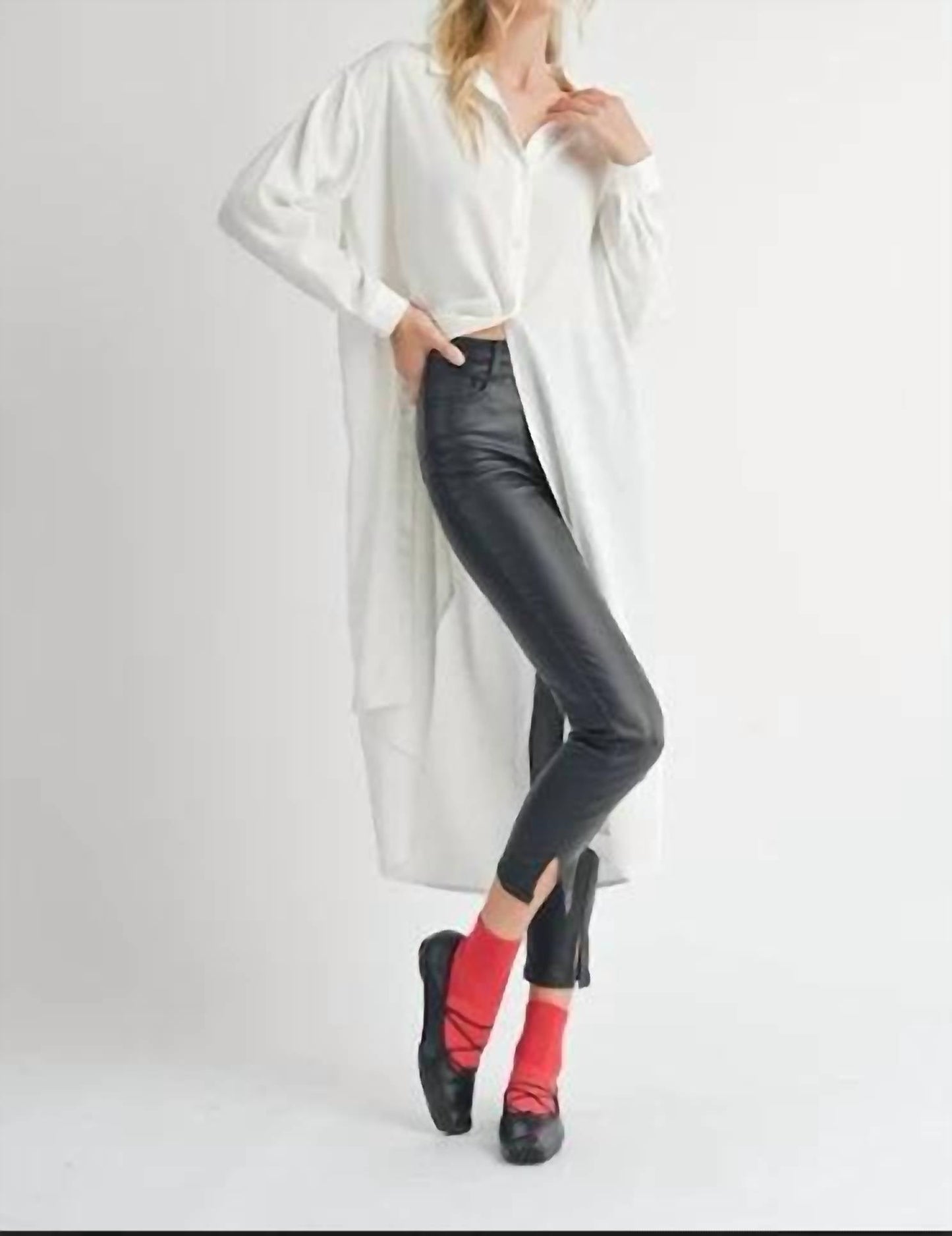 Sadie & Sage - Spencer Long Button Down Shirt