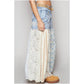 Pol - Woven Floral Print Mixed Skirt