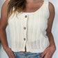 Kld. Signature - Sleeveless Button Front Knit Vest