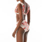 Carmen Marc Valvo - Ruched Swim Floral Bikini Top