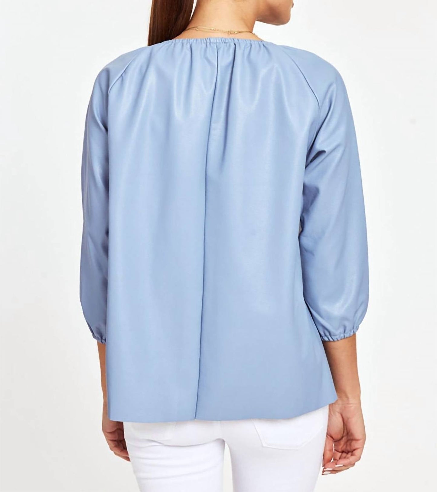 Dolce Cabo - Blakely Faux Leather Puff Sleeve Top